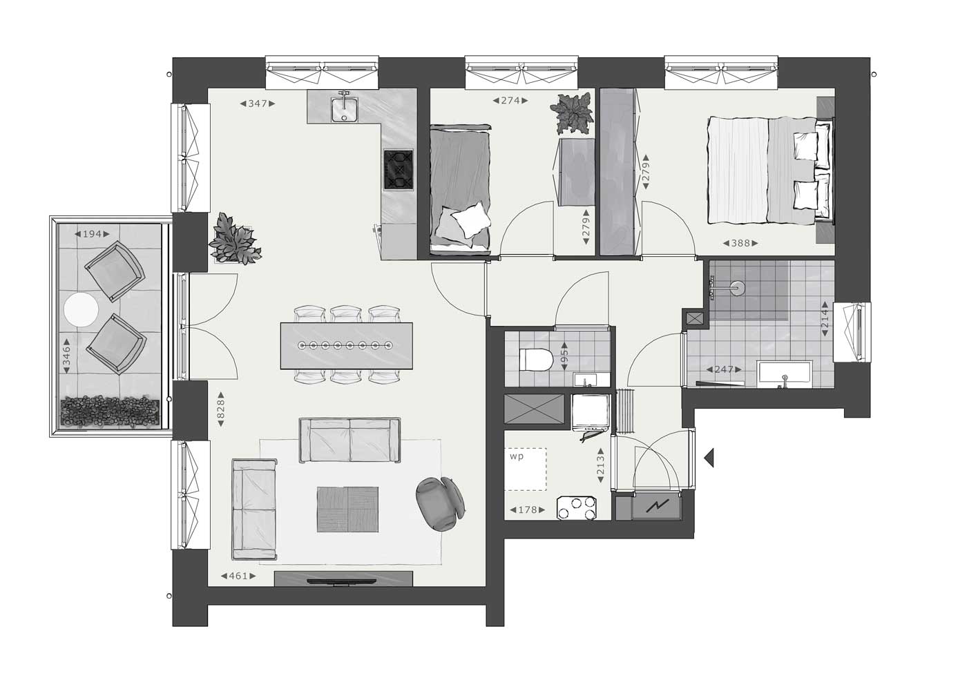 Plattegrond DWV 357